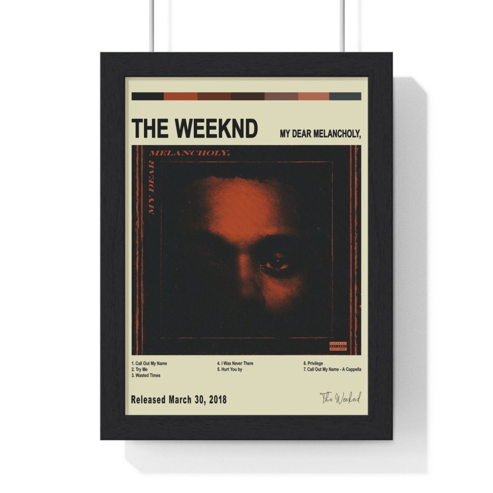 The Weeknd Album Cover Poster - Poster Kingz - A5 (unframed) - Vintage - My Dear Melancholy