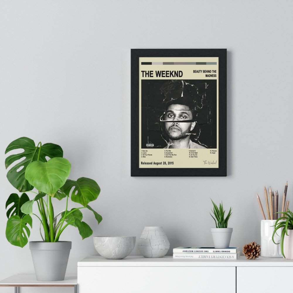 The Weeknd Album Cover Poster - Poster Kingz - A5 (unframed) - White - Beauty Behind the Madness