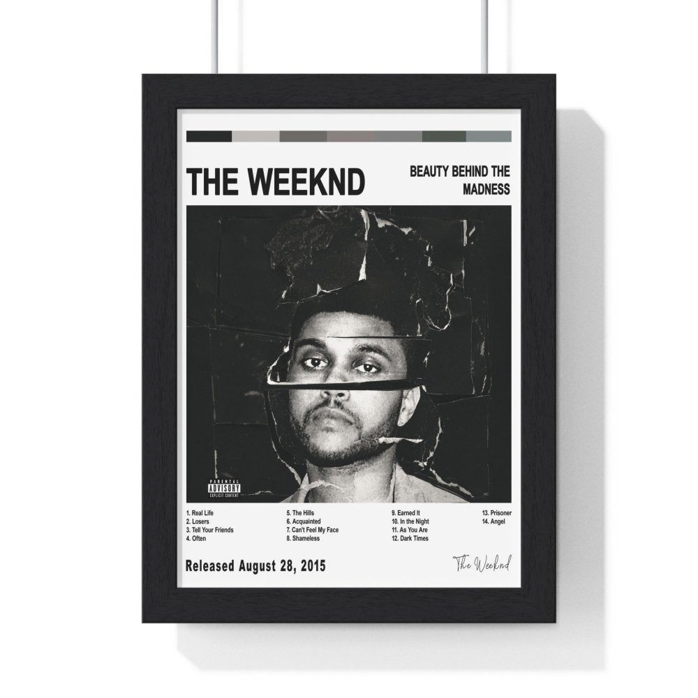 The Weeknd Album Cover Poster - Poster Kingz - A5 (unframed) - White - Beauty Behind the Madness