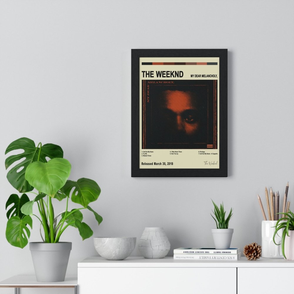 The Weeknd Album Cover Poster - Poster Kingz - A5 (unframed) - White - My Dear Melancholy