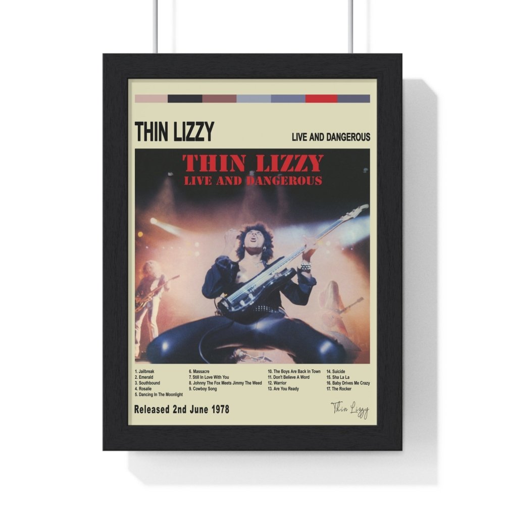 Thin Lizzy - Live And Dangerous Album Cover Poster - Poster Kingz