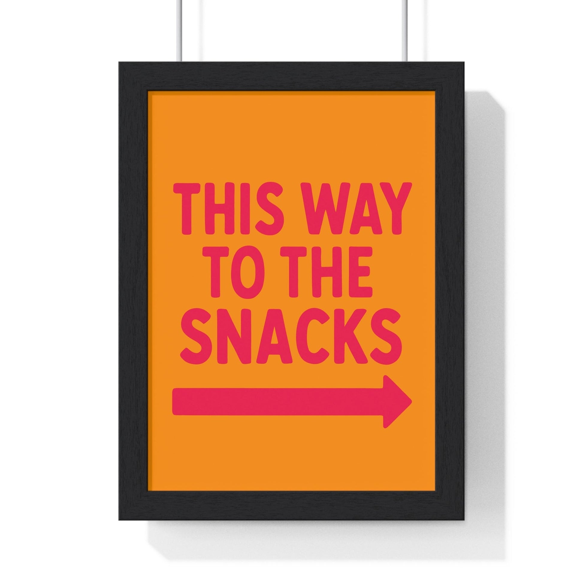 Framed This Way to the Snacks Print print