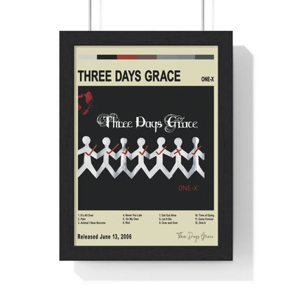 Three Days Grace - One - X Album Cover Poster - Poster Kingz - A5 (unframed) - Vintage - 