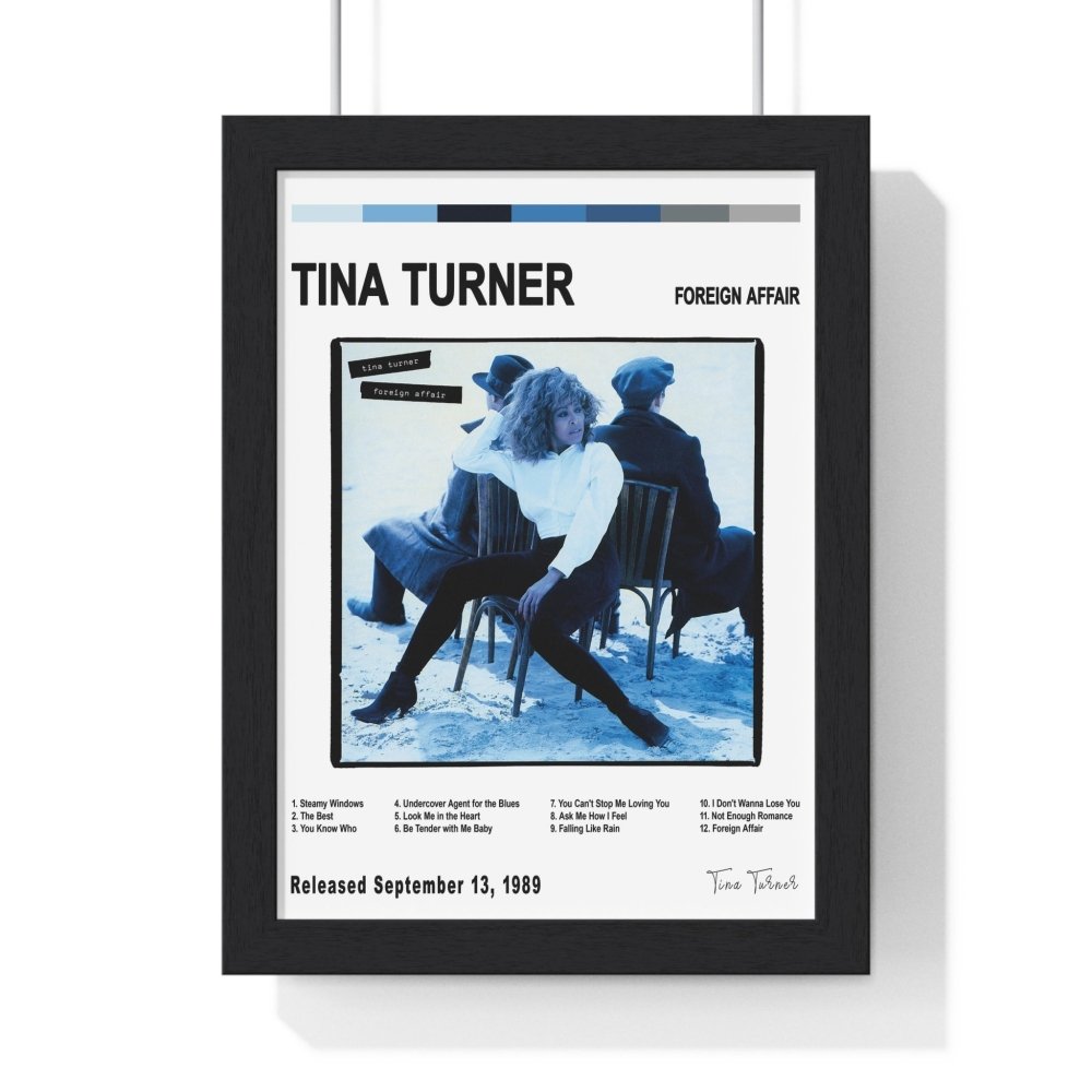 Tina Turner - Foreign Affair Album Cover Poster - Poster Kingz - A5 (unframed) - White - 