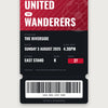 Personalised Football Match Ticket Print - design detail