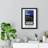 Personalised Football Match Ticket Print - blue matchday ticket on the wall