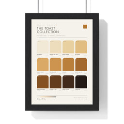 Toast Colour Chart in a black frame