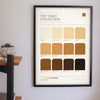 Toast Colour Chart framed on a wall