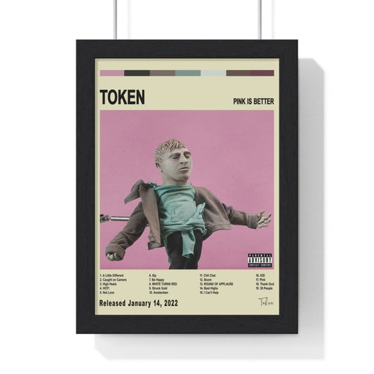 Token - Pink Is Better Album Cover Poster - Poster Kingz - A5 (unframed) - Vintage - 