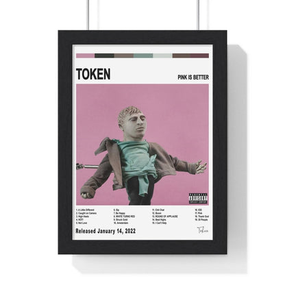 Token - Pink Is Better Album Cover Poster - Poster Kingz - A5 (unframed) - White - 