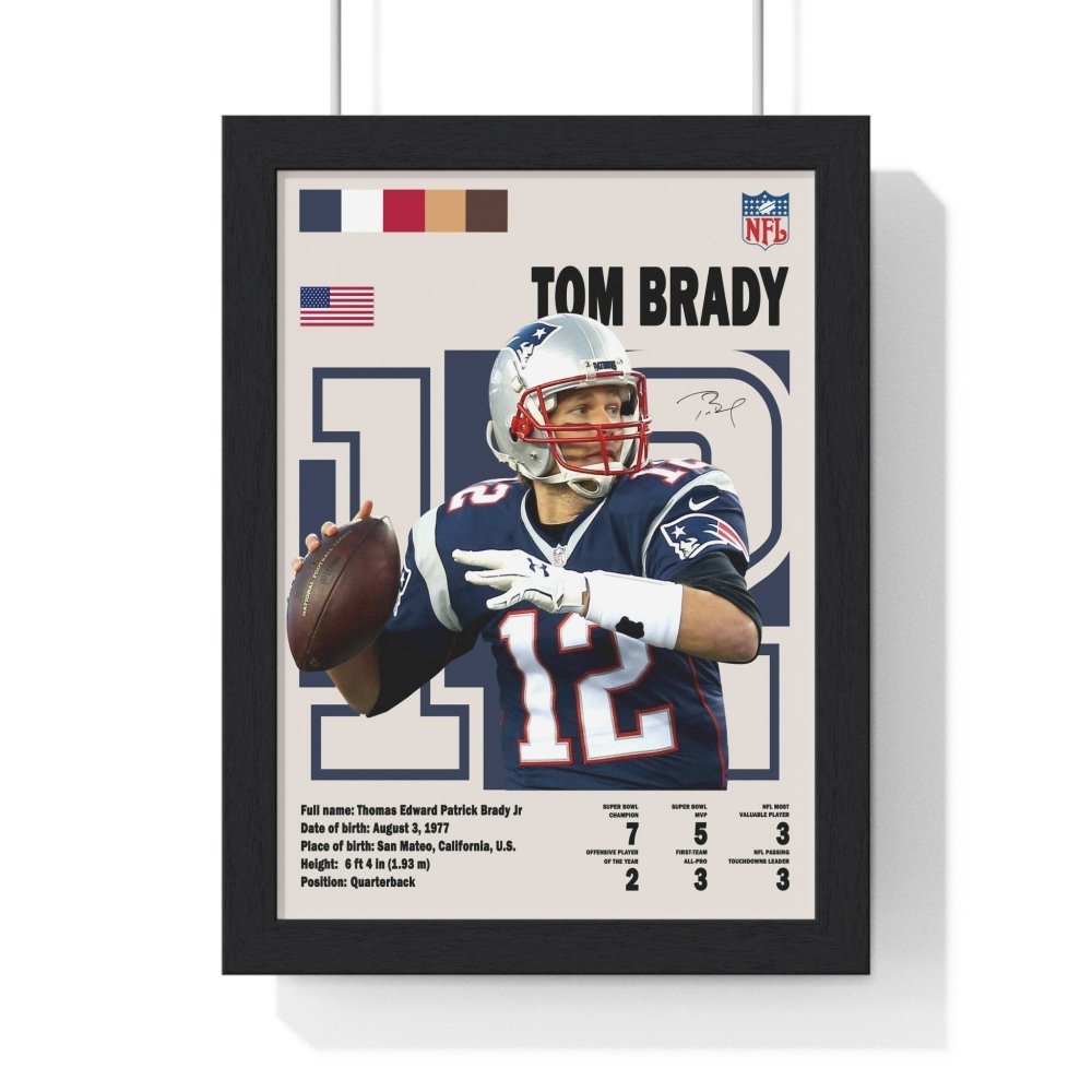 Tom Brady Poster - Poster Kingz - A5 (unframed) - deco