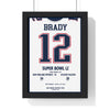 Framed Tom Brady Super Bowl LI MVP Print poster