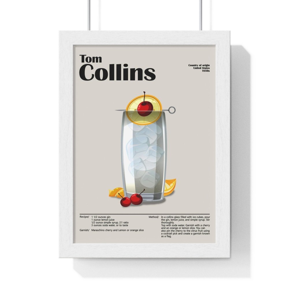 Tom Collins Cocktail Poster - Poster Kingz