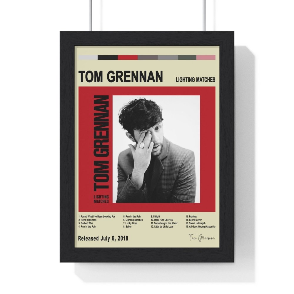 Tom Grennan - Lighting Matches Album Cover Poster - Poster Kingz - A5 (unframed) - Vintage - 