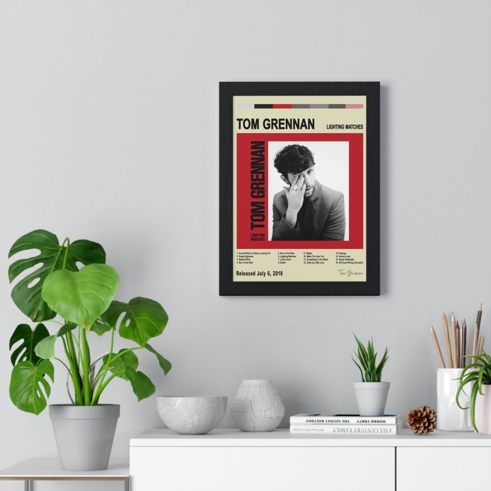 Tom Grennan - Lighting Matches Album Cover Poster - Poster Kingz - A5 (unframed) - White - 