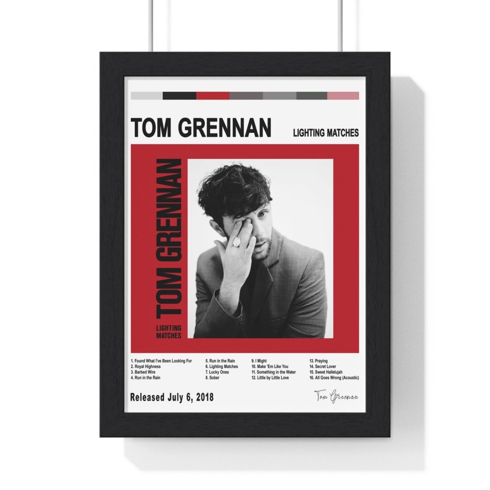 Tom Grennan - Lighting Matches Album Cover Poster - Poster Kingz - A5 (unframed) - White - 