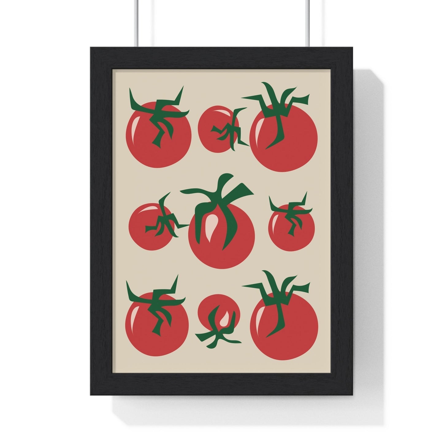 Framed Tomato Kitchen Print - Bold Vegetable print