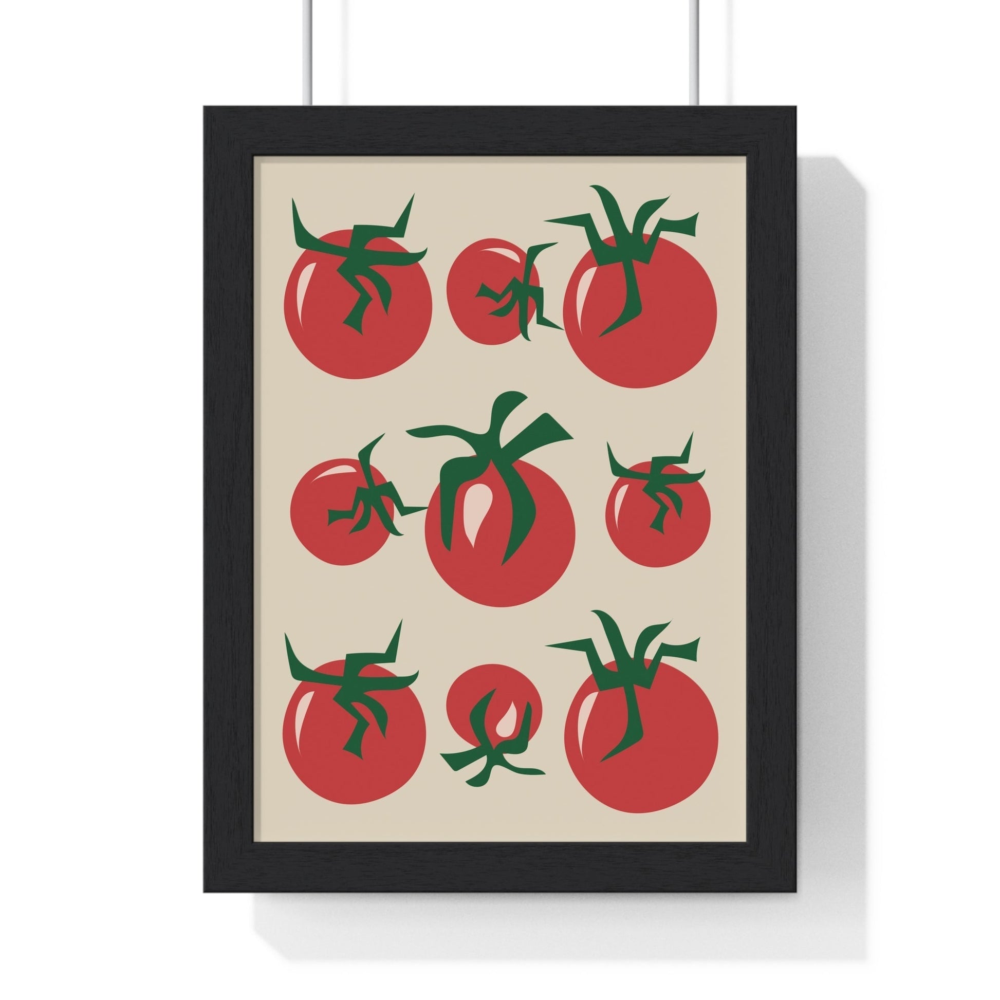 Framed Tomato Kitchen Print - Bold Vegetable print