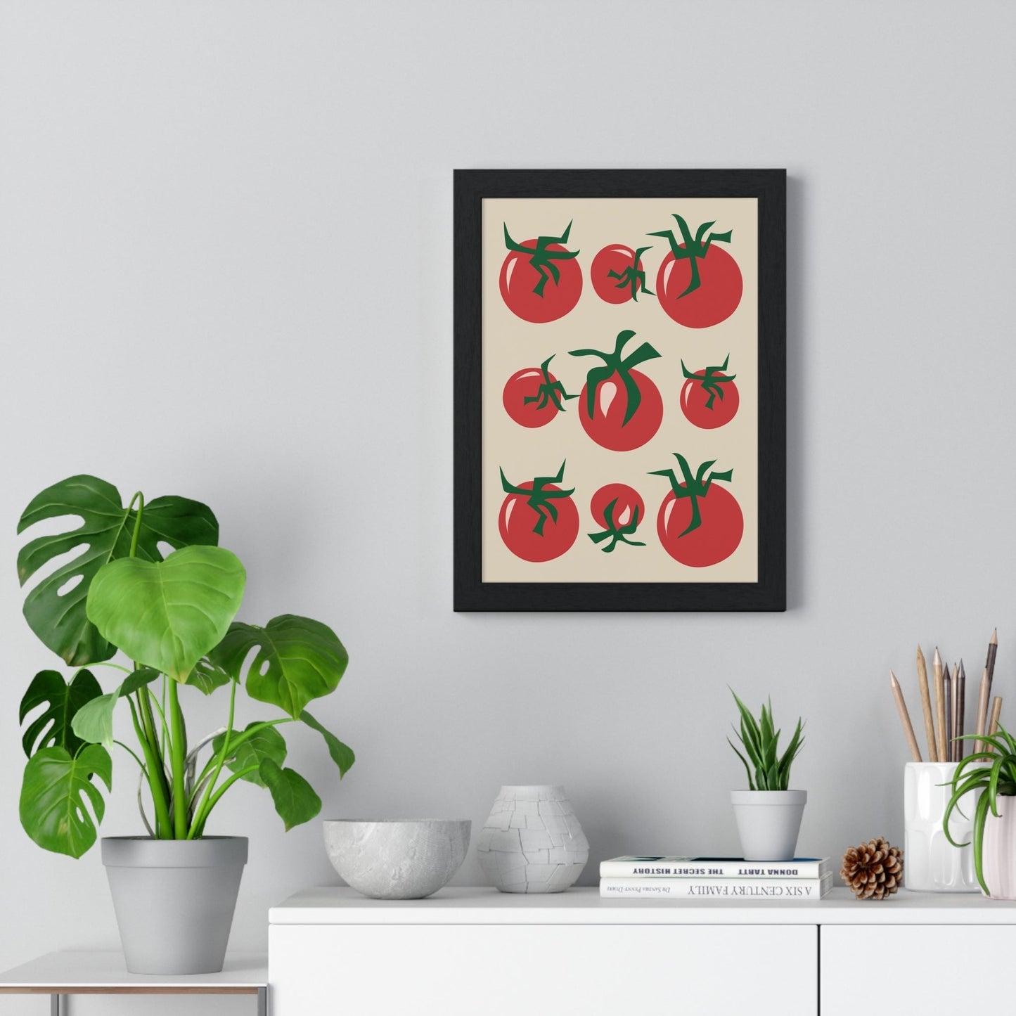 Framed Tomato Kitchen Print - Bold Vegetable print