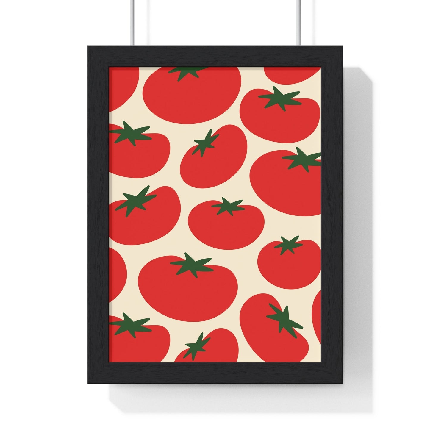Framed Tomato Kitchen Print - Food Illustration Decor print