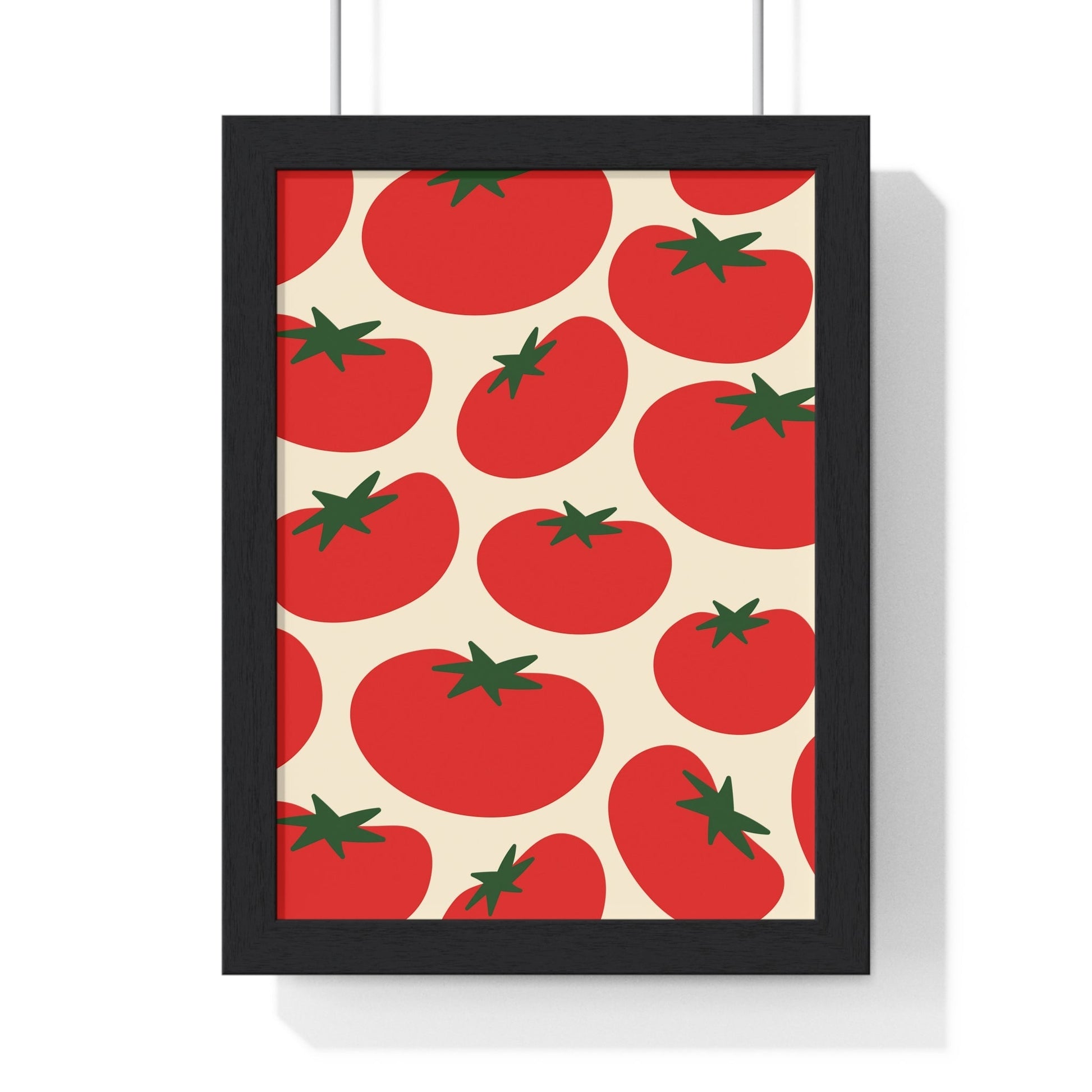 Framed Tomato Kitchen Print - Food Illustration Decor print