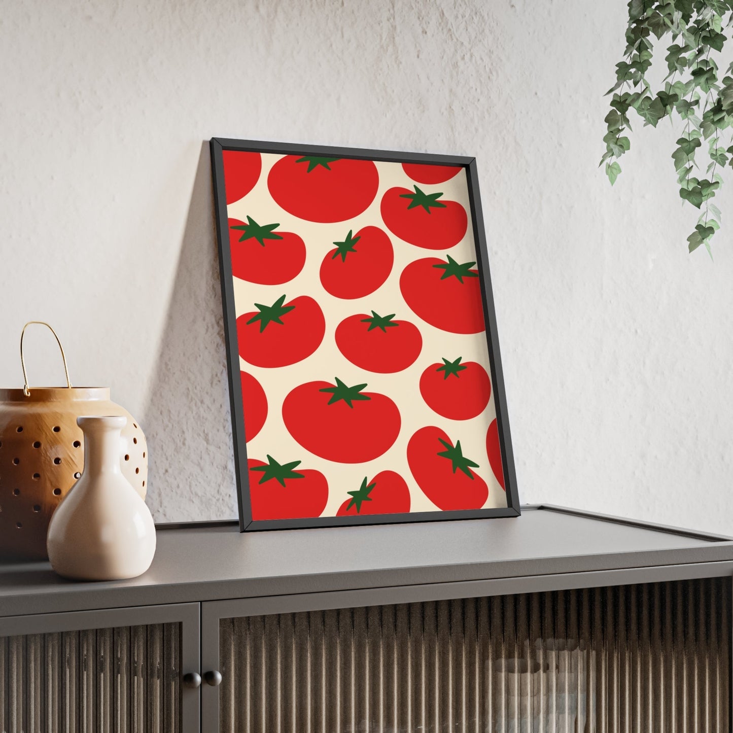 Framed Tomato Kitchen Print - Food Illustration print
