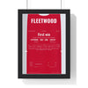 Tommy Fleetwood East Lake 2025 Golf Poster - Caddie Bib First Win Print framed in a black frame, ready to hang