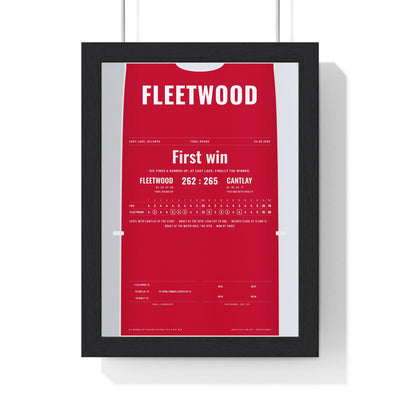 Tommy Fleetwood East Lake 2025 Golf Poster - Caddie Bib First Win Print framed in a black frame, ready to hang