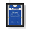 Tommy Fleetwood Rome 2023 Golf Poster - Caddie Bib Europe v USA Winning Point Print framed in a black frame, ready to hang