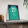 Tottenham Lucas 27 Ajax 2019 Hat-Trick Poster framed and leaning on a sideboard