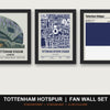 Tottenham Hotspur Fan Wall Set | Tottenham Hotspur Stadium Print, Stadium Map & Club Colours