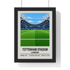 Tottenham Hotspur Tottenham Hotspur Stadium print framed in a black frame, ready to hang