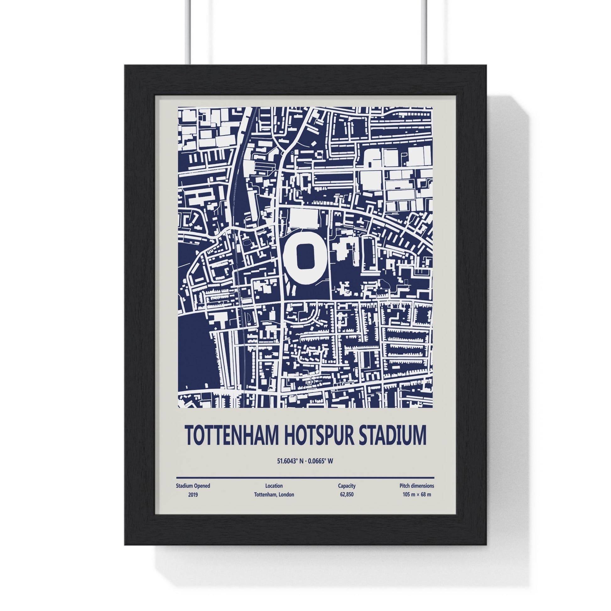 Framed Tottenham Hotspur Stadium map print