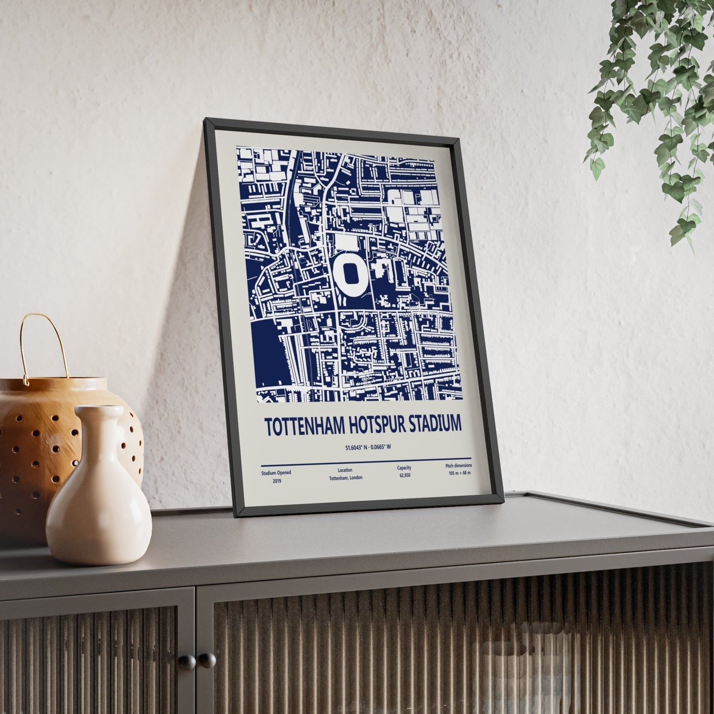 Framed Tottenham Hotspur Stadium map print
