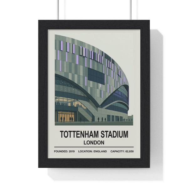 Tottenham Hotspur Stadium poster framed black MDF frame living room wall art