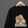 Beige t-shirt with Tottenham Solanke & Sweatshirt - Cartoon Football Celebration Print