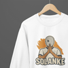 Black t-shirt with Tottenham Solanke & Sweatshirt - Cartoon Football Celebration Print