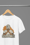 White t-shirt with Tottenham Solanke & Sweatshirt - Cartoon Football Celebration Print