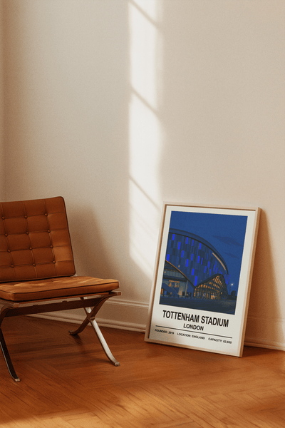 Tottenham Stadium Night Edition Stadium Print - Poster Kingz - A5 (unframed) 5.8 × 8.3 in - 