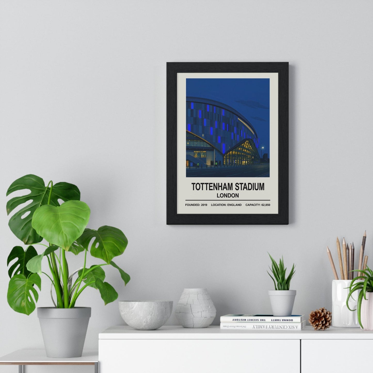 Framed Tottenham Stadium Night Edition Stadium poster