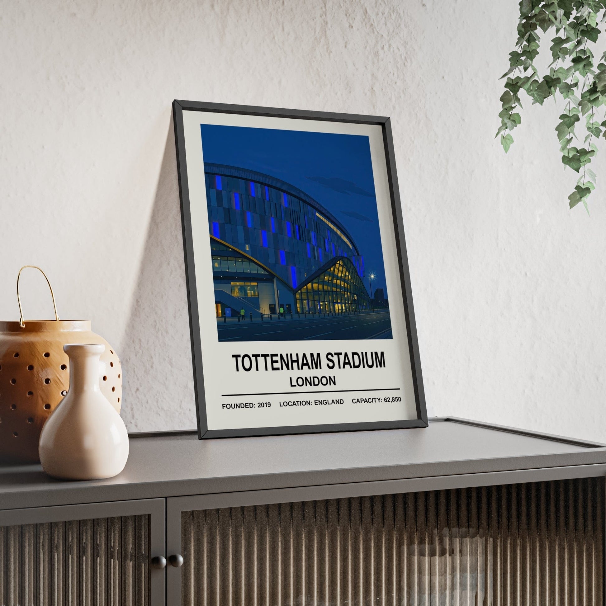 Framed Tottenham Stadium Night Edition Stadium poster