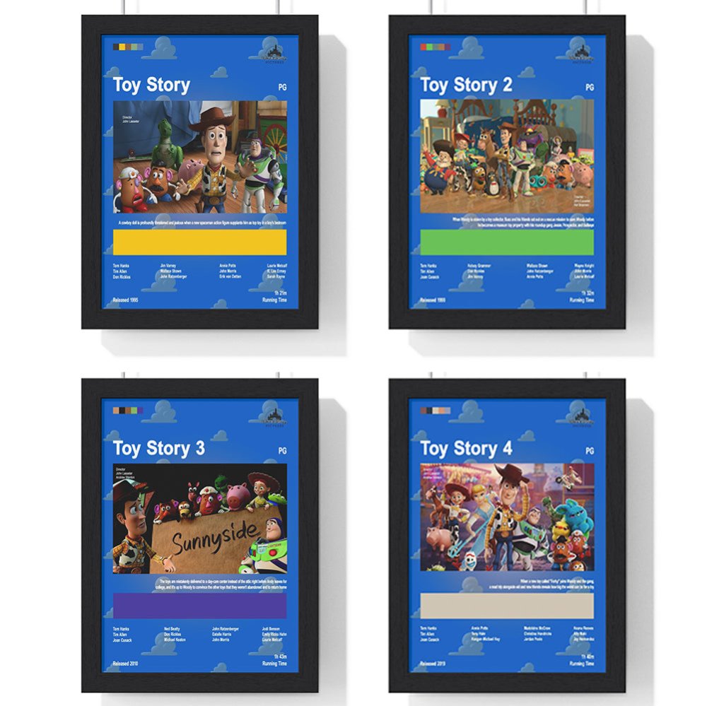 Toy Story 1, 2, 3, and 4 Movie Poster – Heartwarming Animated Adventure Art Print - Poster Kingz - A5 (unframed) - Toy Story 1 - 