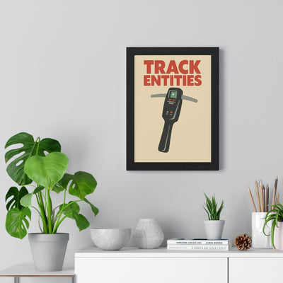 Framed Track Entities Poster - Retro Ghost Detector Print poster