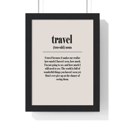 Travel Definition Poster Wall Art - Poster Kingz