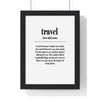 Framed Travel Definition travel poster