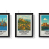 Build Your Own Travel Poster Set - set of New York City Poster, Edinburgh Poster, London Poster