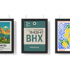 Build Your Own Travel Poster Set - set of Dolomites Poster, Birmingham Boarding Pass Poster – Minimal Travel Print, Amalfi Italy Lemon Poster Handpicked Sun Kissed Travel Gift