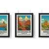Build Your Own Travel Poster Set - set of San Francisco Poster, Grand Canyon National Park Poster, Barcelona Poster