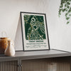 Trent Bridge map print framed and leaning on a sideboard