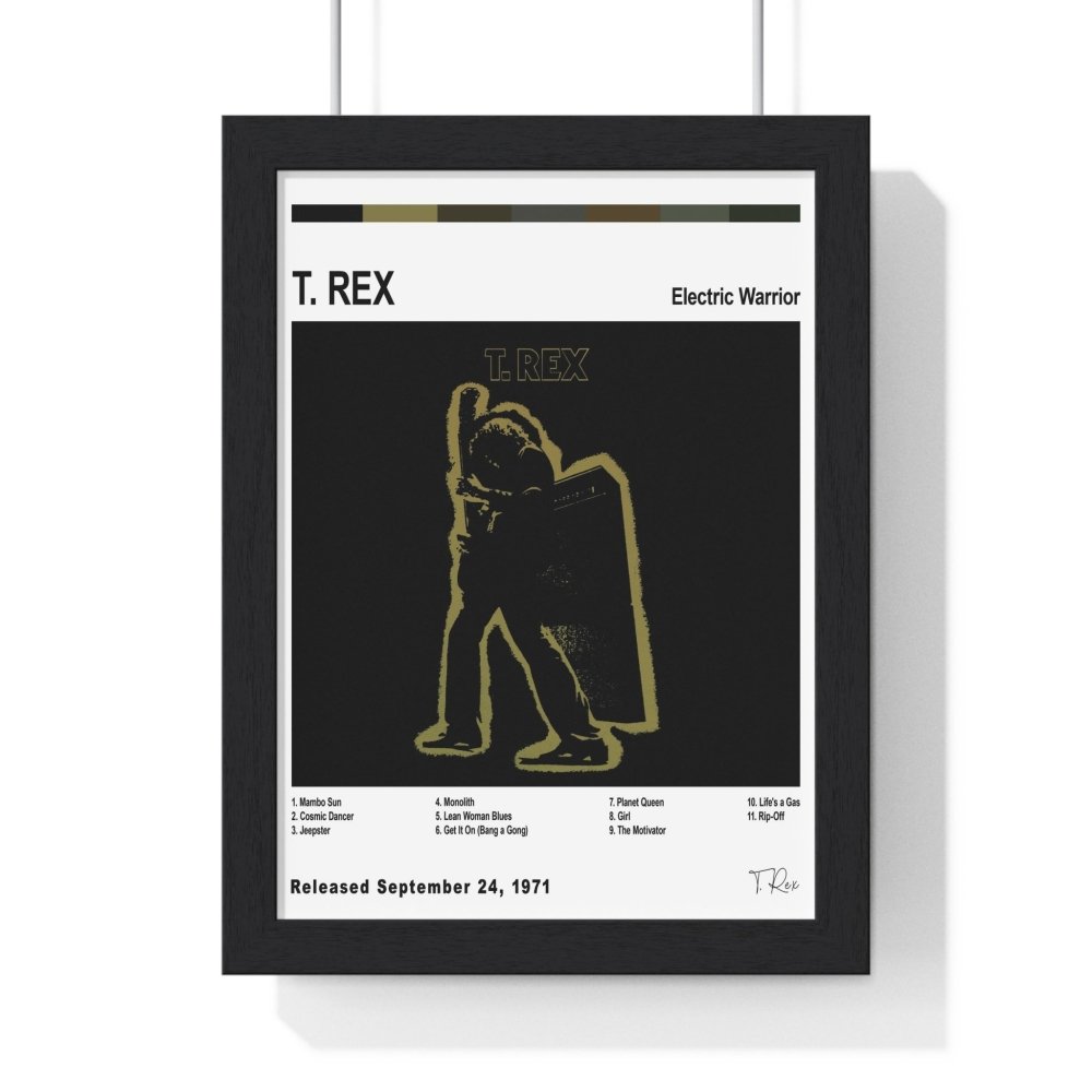 T.Rex - Electric Warrior Album Cover Poster - Poster Kingz - A5 (unframed) - White - 